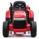preview thumbnail 5 of 43, 12V Kids Ride On Tractor with Trailer, Battery Powered Electric Car w/ Music, USB, Music, LED Lights Red