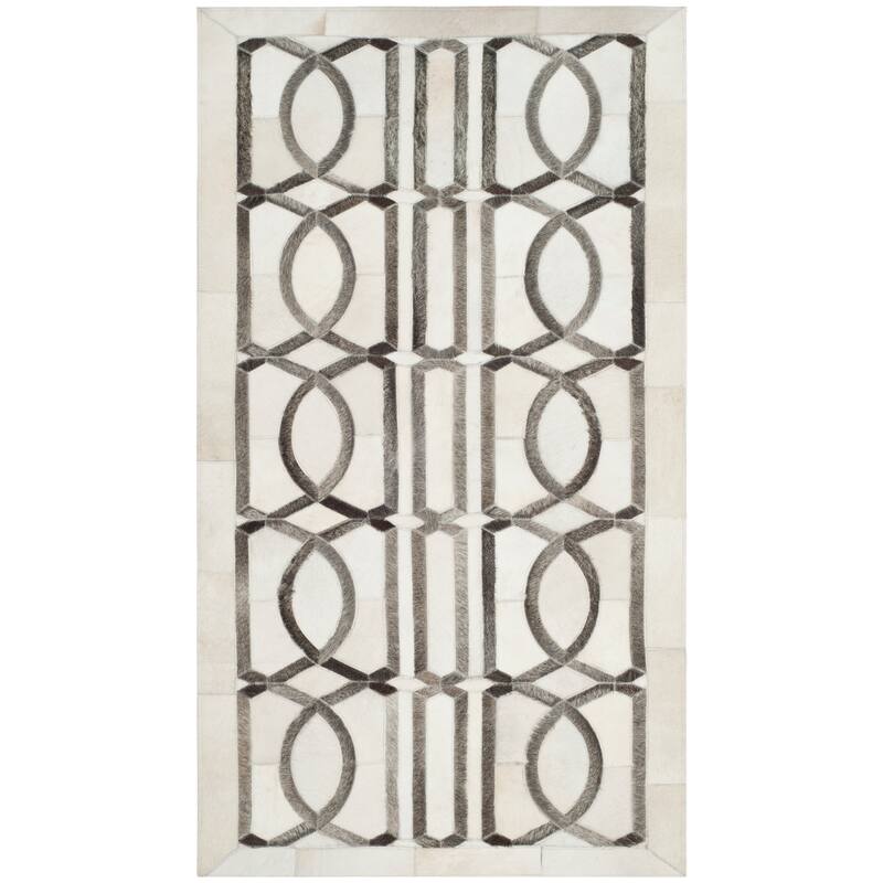 SAFAVIEH Handmade Studio Leather Mandie Modern Leather Rug