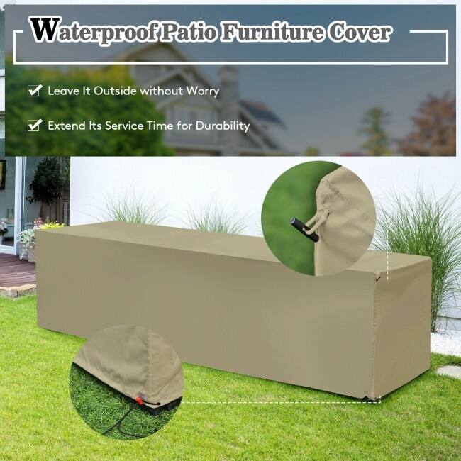 8 Pieces Patio Rattan Storage Table Furniture Set - 25" x 25" x 4" (L x W x D)