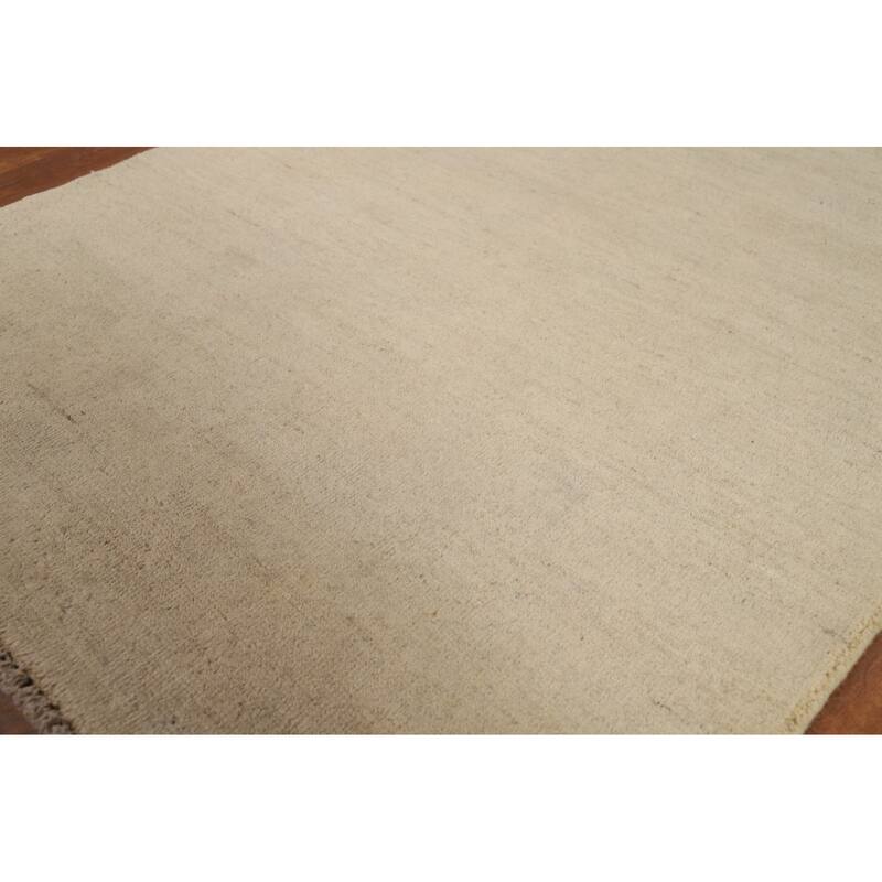 Modern Gabbeh Oriental Rug Handmade Solid Wool Carpet - 3'3"x 5'0"