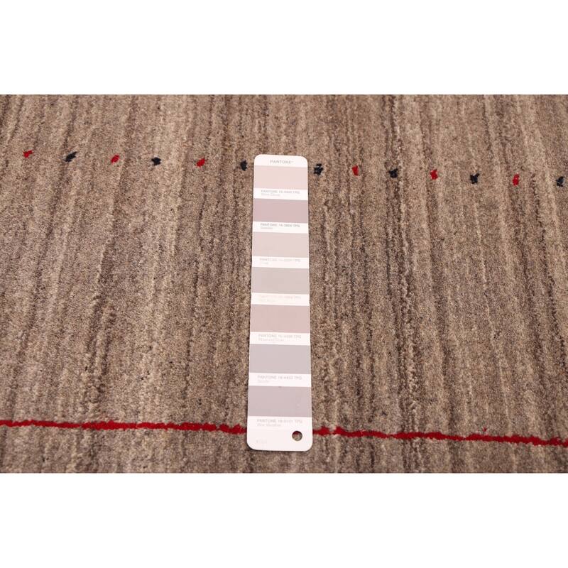 ECARPETGALLERY Hand Loomed Kashkuli Gabbeh Grey Wool Rug - 5'0 x 8'0