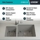 preview thumbnail 5 of 6, 32 Inch Lexicon Platinum Quartz Composite Drop-in Undermount Galaxy Concrete - 19" W x 32" L x 9.75" H