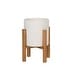 preview thumbnail 5 of 3, Liam Modern Ceramic Planter with Wood Legs