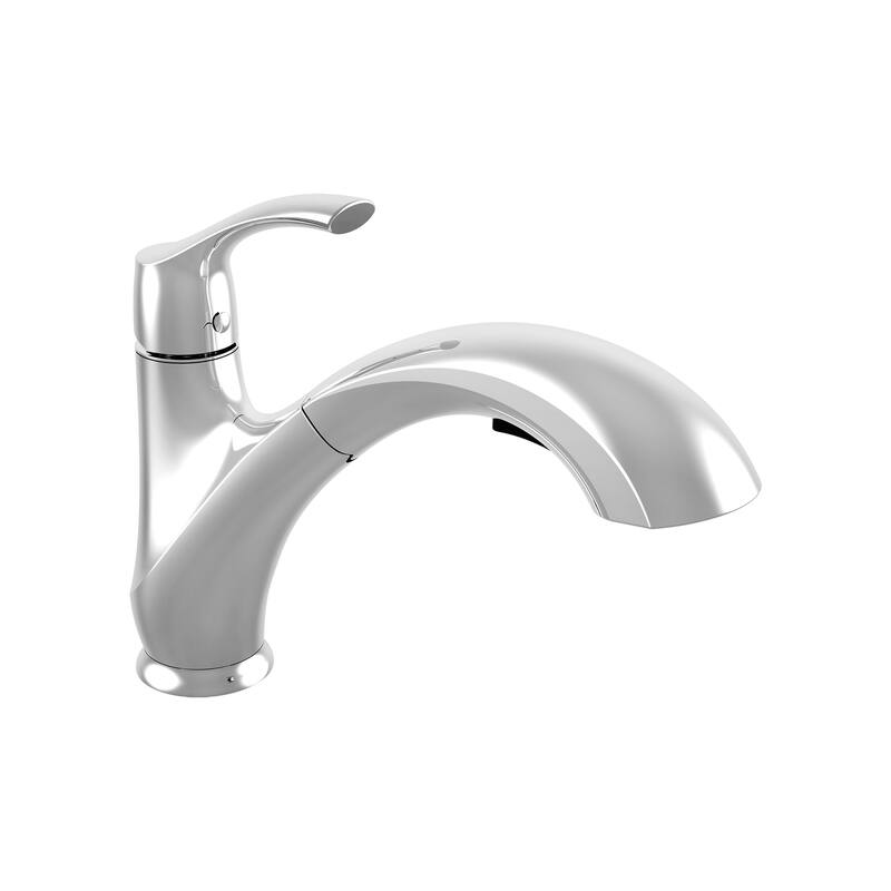 Belanger Single Handle Pull-Out Kitchen Faucet, Polished Chrome