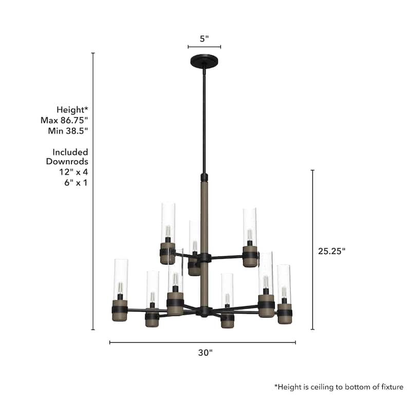 Hunter River Mill Chandelier - Dining Room, Entry - Modern Mountain, Rustic, Round, Industrial