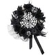 preview thumbnail 7 of 10, Haunted Hill Farm 15-In. Halloween Black and White Floral Wreath Pumpkins, Skulls, and Spiderweb for Haunted House Decoration