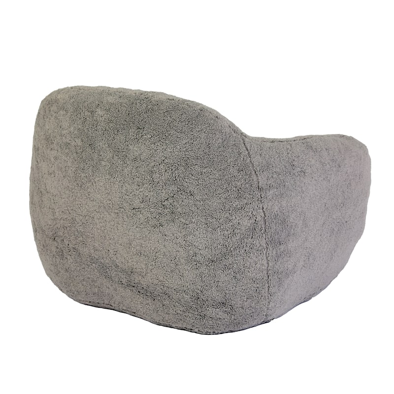 Side Chair Upholstered Chair Leisure Chair Reading Chair Light Gray Reading Chair Bean Bag Couch with Armrest