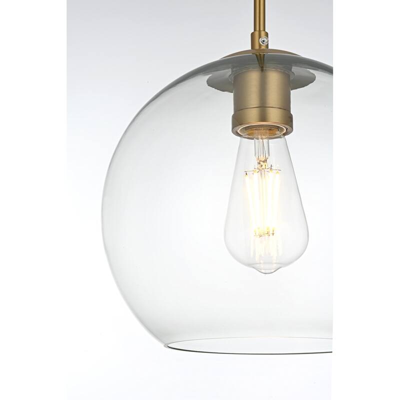 Elegant Lighting Baxter Single Light 10" Wide Mini Pendant with Clear