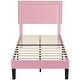 preview thumbnail 51 of 70, Kids Bed Frame, Height Adjustable Upholstered Bed, Twin Size Bed Set of 2