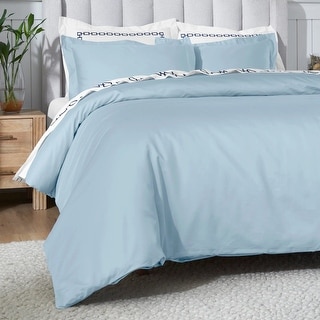Superior Egyptian Cotton 650 Thread Count Solid Duvet Cover Set