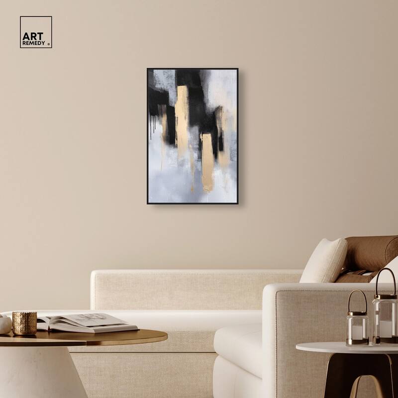 Onyx and Aureolin II Canvas by Art Remedy