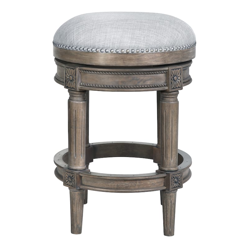 New Ridge Home Goods Chapman Backless Swivel 26" Counter-Height Bar Stool - Counter Height