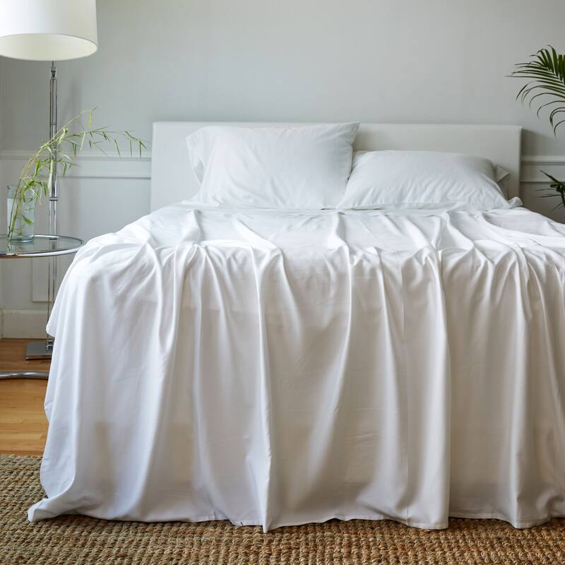 BedVoyage Luxury viscose from Bamboo Bed Sheet Set - Queen - White