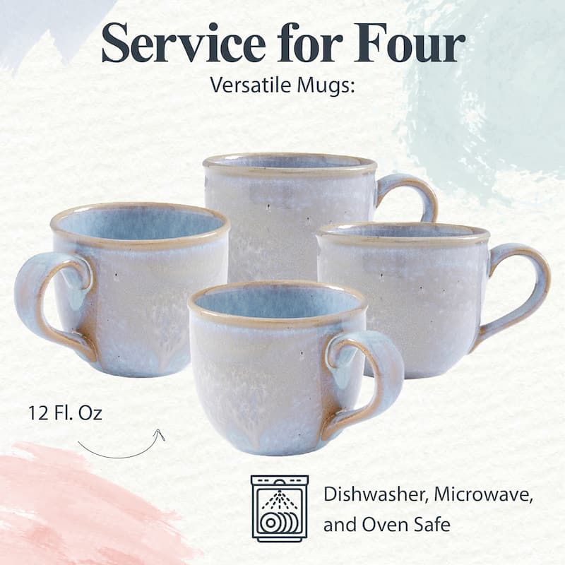 Portmeirion Minerals Set of 4 Mugs - 12 fl. oz.