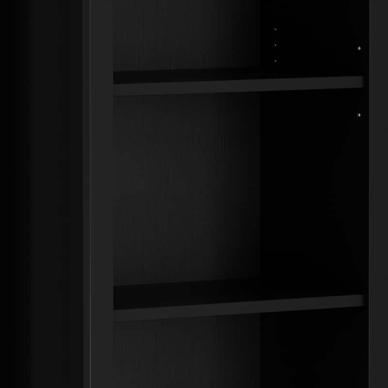 WYNDENHALL Halifax 24 inch Wide Solid Wood Transitional 5 Shelf Bookcase - 14"D x 24"W x 70"H