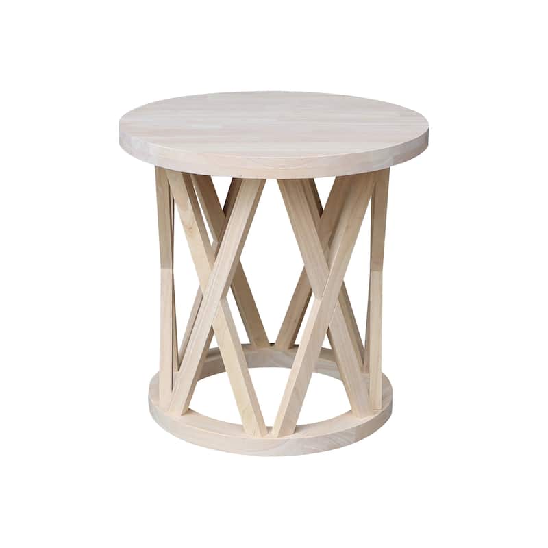 Round Ceylon End Table - 24 in. W x 24 in. D x 24 in. H