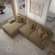 preview thumbnail 82 of 132, 118" W Corduroy L-shape Modular Sectional Sofa with Pillows