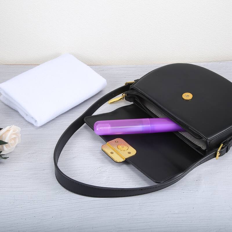 2 Pcs, Toothbrush Travel Case, Plastic, Lightweight Traveling Toothbrush Holders Case, 7.48"x1.06" - Purple