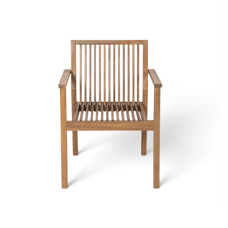 Christopher Knight Home - Calanthe Acacia Wood Patio Dining Chair（Set of 2）
