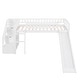preview thumbnail 5 of 13, Multifunctional and Fun Design Loft Bed with Slide, Stairway and Guardrails,Twin Size, White