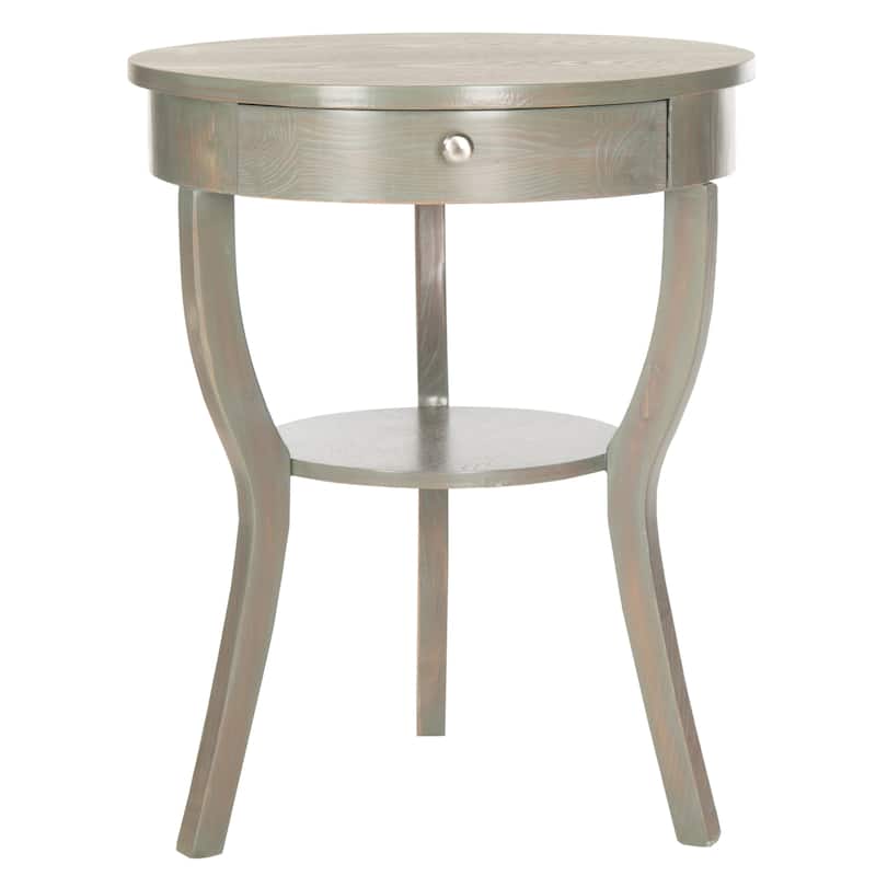 SAFAVIEH Mercedes End Table - 22" x 22" x 30.3" - 22Wx22Dx30H - Ash Grey