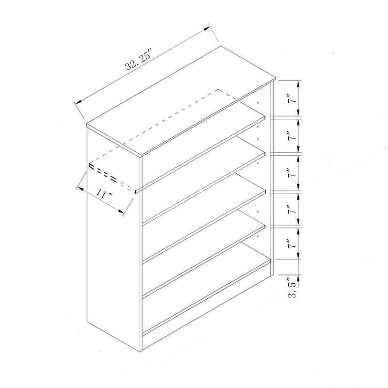 Shoe Cabinet With Two Doors And Five Shelves