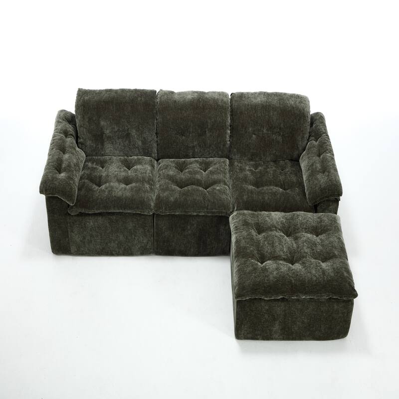 Modular Convertible Cushioned Sleeper Sofa Set