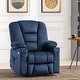 preview thumbnail 22 of 45, MCombo Small Power Lift Recliner Chair with Massage and Heat for Short Elderly People, Fabric 7569 Navy Blue