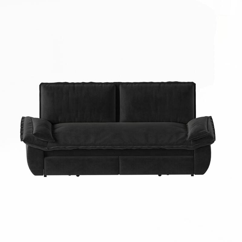 Convertible Sleeper Sofa Multi-Functional Velvet Loveseat Bed