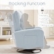 preview thumbnail 25 of 45, HOMYKA Swivel Rocking Upholstered Armchair Nursery Glider Linen Accent Chairs