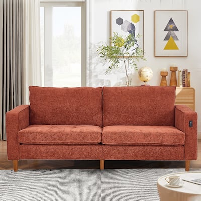82.7" Sofas for Living Room, Comfy Love Seat Couches, Corduroy Loveseat Sofa,, Easy Assembly with USB