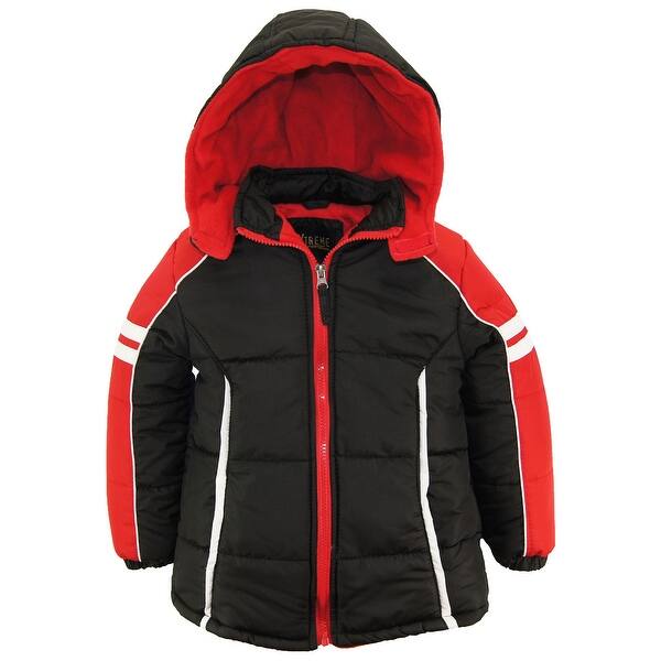 Shop Ixtreme Toddler Boys Colorblock Active Hooded Winter Puffer