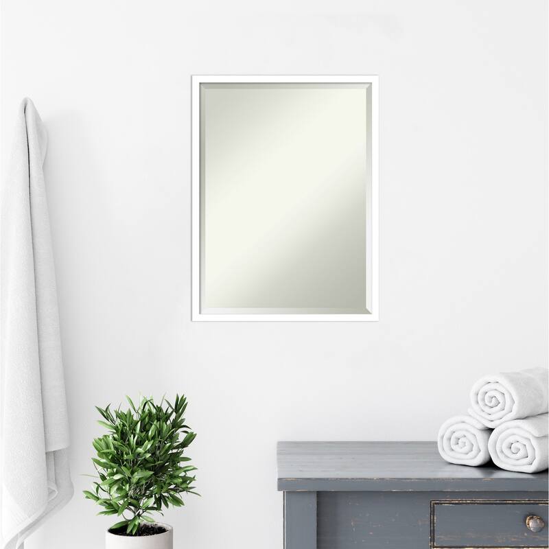 Beveled Wood Wall Mirror - Svelte Frame