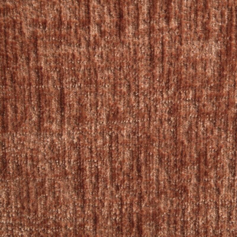 Linen Upholstered Rectangular Ottoman in Coral Red
