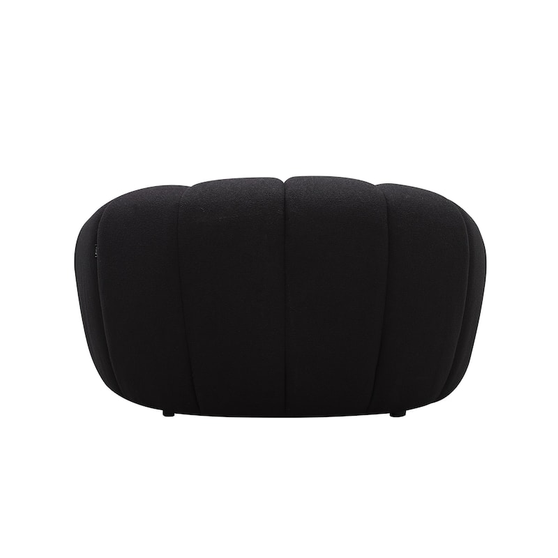 Divani Casa Yolonda Modern Curved Black Fabric Chair