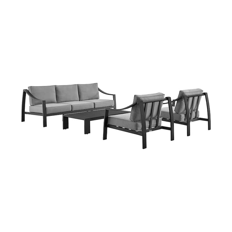 Mongo Aluminum 4-Piece Outdoor Chat Set