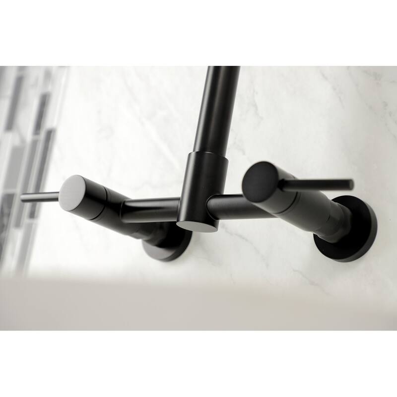 Concord Two-Handle Wall Mount Pull-Down Kitchen Faucet
