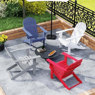 Outdoor Fire Pit Chair Acacia Wood Adirondack Chair w/ Inclined Seat
