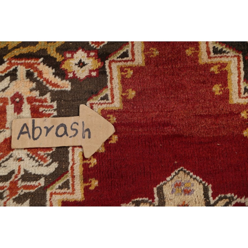 Vegetable Dye Geometric Anatolian Turkish Area Rug Wool Handmade - 3'7" x 6'6"