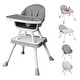 preview thumbnail 14 of 26, 8 in 1 Convertible High Chair for Babies & Toddlers Table Chair Set Grey