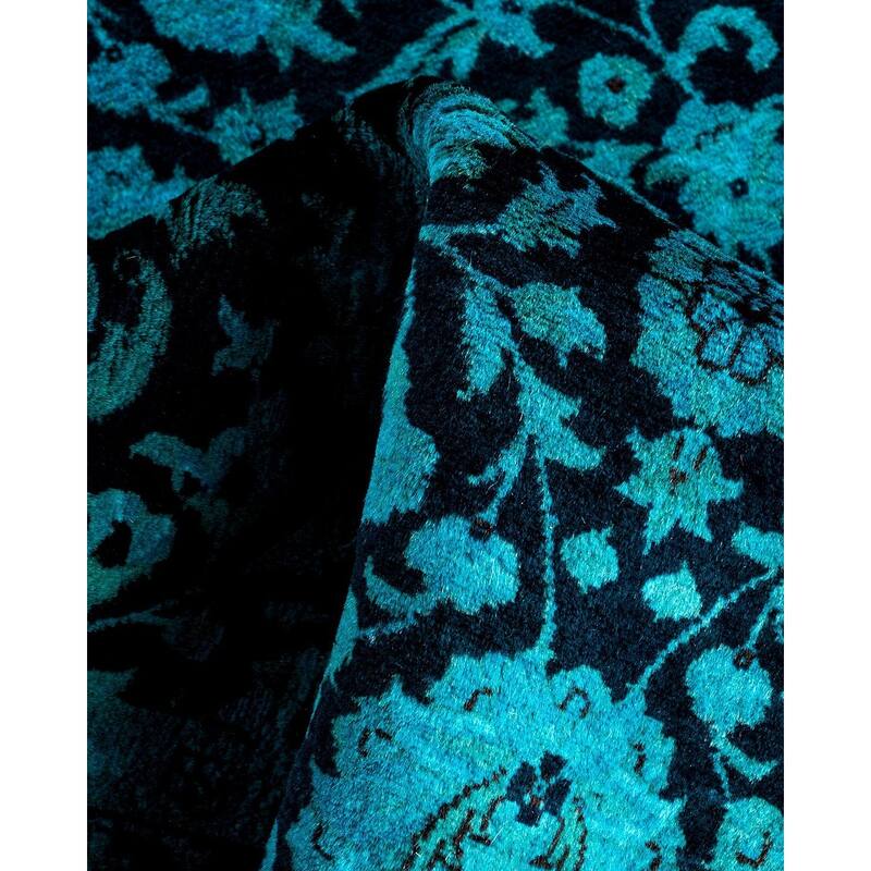 Fine Vibrance One-of-a-Kind Hand-Knotted Area Rug - Black, 3' 2" x 5' 5" - 3' 2" x 5' 5"