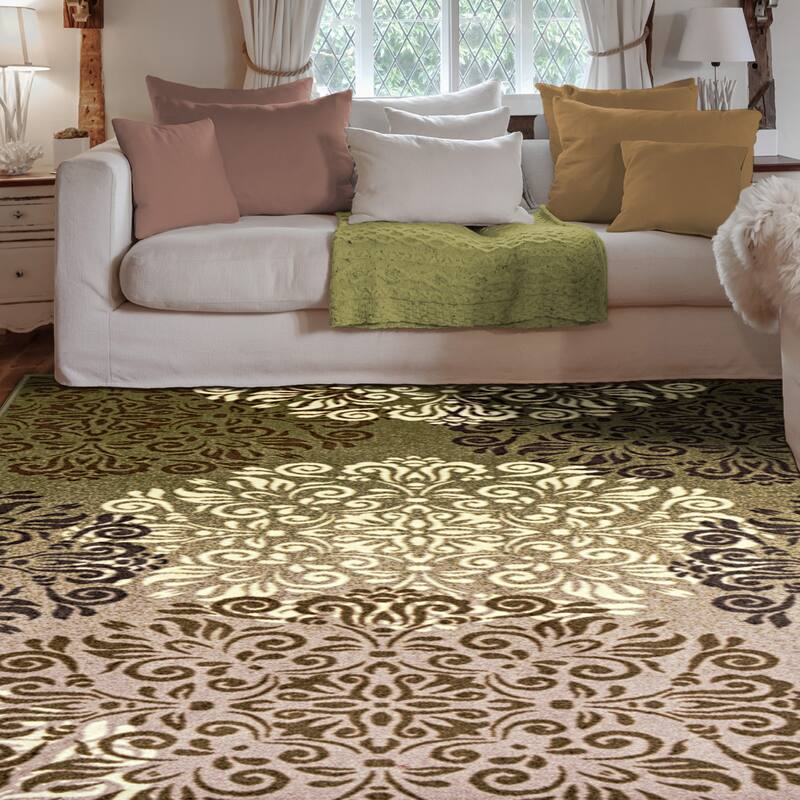 Superior Branston Printed Non-Slip Washable Indoor Area Rug