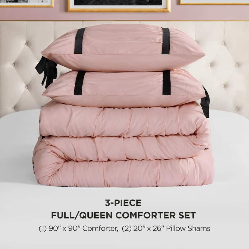 Juicy Couture Amelie Bows Ruched Comforter Sets