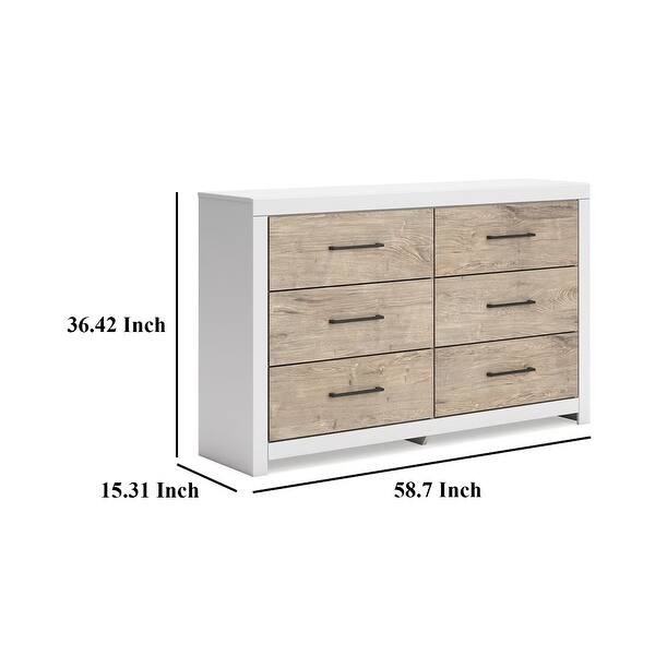 white and light brown dresser Kendanport Brown/White Dresser  Luna Furniture