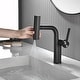 preview thumbnail 13 of 12, Modern 180 Degree Swivel Single Handle Bathroom Faucet with Pull Down Sprayer 3-Function Mode
