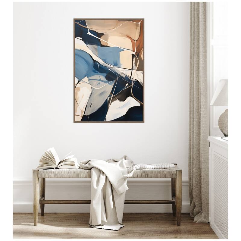 Kate and Laurel Abstract Fluid Movement by The Creative Bunch Studio Framed Canvas Wall Art Print