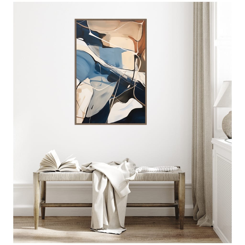 Kate and Laurel Abstract Fluid Movement by The Creative Bunch Studio Framed Canvas Wall Art Print