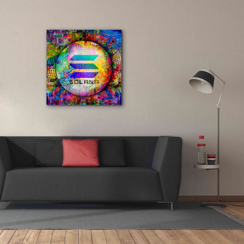 Epic Graffiti 'SOL Solana Crypto,' Canvas Wall Art