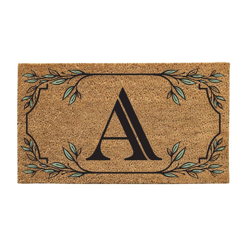 28 in. x 16 in. Monogram Coir Mat, Letter "A"