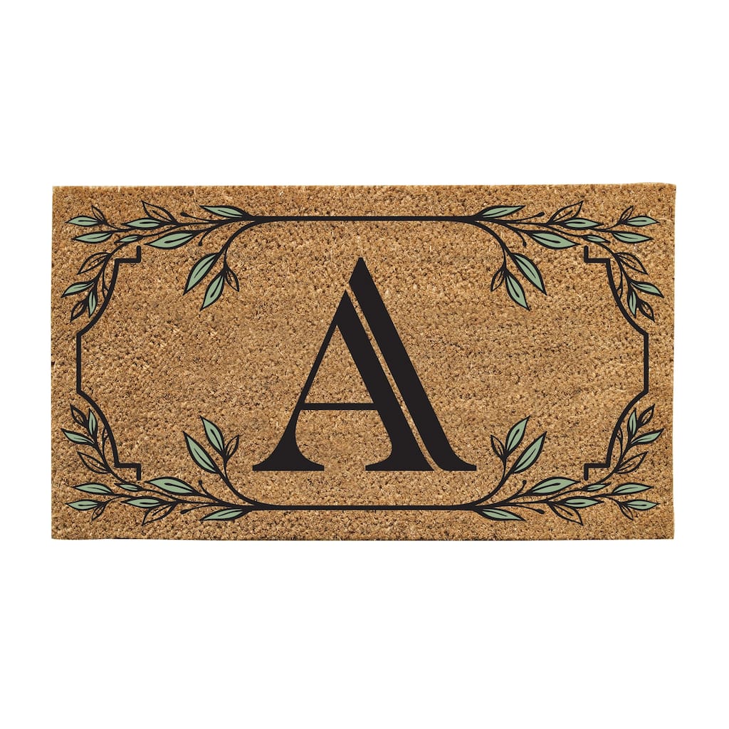 28 in. x 16 in. Monogram Coir Mat, Letter "A"